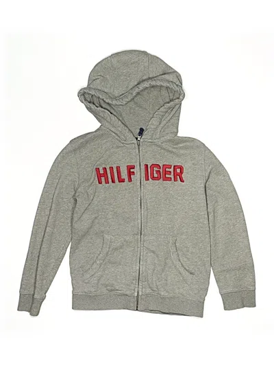 Pre-owned Tommy Hilfiger Kids' Zip Up Hoodie In Gray