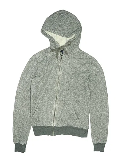 Pre-owned Tommy Hilfiger Kids' Zip Up Hoodie In Gray