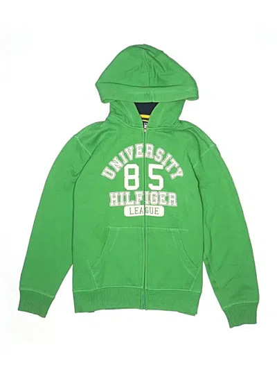 Pre-owned Tommy Hilfiger Kids' Zip Up Hoodie In Green