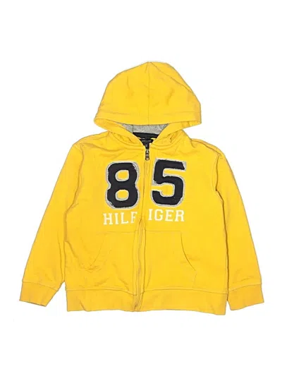Pre-owned Tommy Hilfiger Kids' Zip Up Hoodie In Yellow