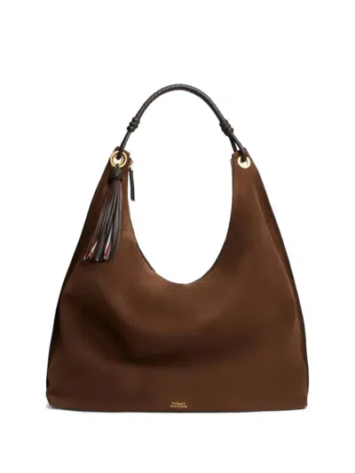 Tommy Hilfiger Zip-fastening Tassel-detail Shoulder Bag In Brown