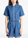 Tommy Hilfiger Zipped Denim Jumpsuit In Blue