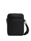 Tommy Hilfiger Zipped Perforated Messenger Bag In Black