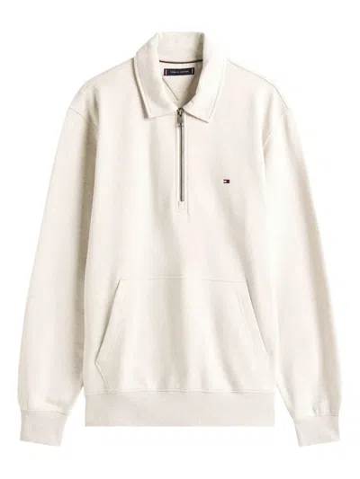 Tommy Hilfiger Zipped Polo Shirt In Neutral