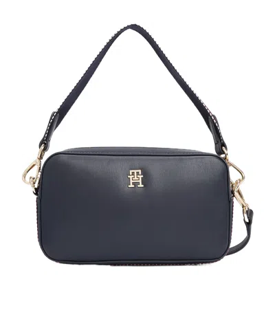 Tommy Hilfiger Zippered Shoulder Bag In Black