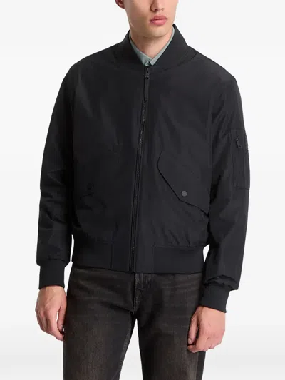 Tommy Hilfiger Zip-up Bomber Jacket In Black