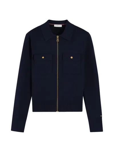 Tommy Hilfiger Zip-up Pocket-detail Cardigan In Multi