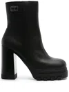 Tommy Jeans 120mm Logo-print Ankle Boots In Black