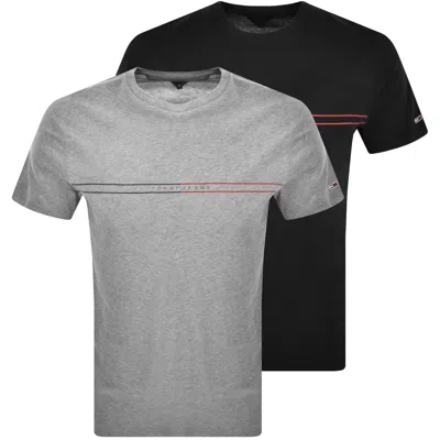 Tommy Jeans 2 Pack T Shirts Grey And Black In Gray