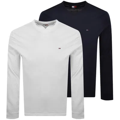 Tommy Jeans 2 Pack T Shirts Navy And Ecru In Multi