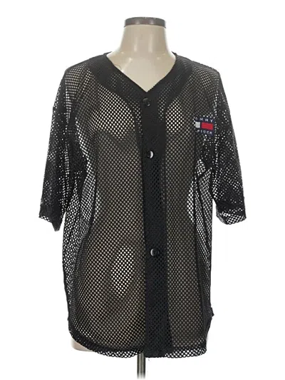 Pre-owned Tommy Jeans 3/4 Sleeve Blouse In Black