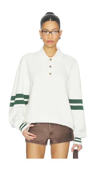 Tommy Jeans 90s Colorblock Knitted Polo In White