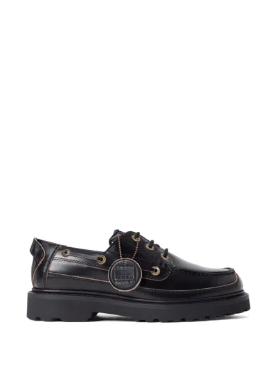 Tommy Jeans Archive Real Leather Boat Shoes In Brown