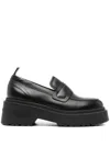 Tommy Jeans Ava Leather Loafers In Black