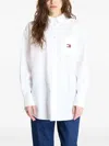 Tommy Jeans Badge-appliqué Shirt In White