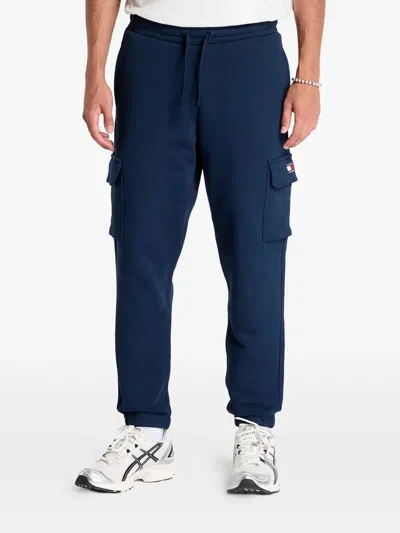 Tommy Jeans Badge-appliqué Track Pants In Blue