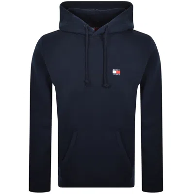 Tommy Jeans Badge Hoodie Navy In Blue