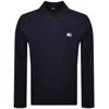 Tommy Jeans Badge Polo T Shirt Navy In Blue