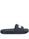 Tommy Jeans Badge Pool Slides In Blue