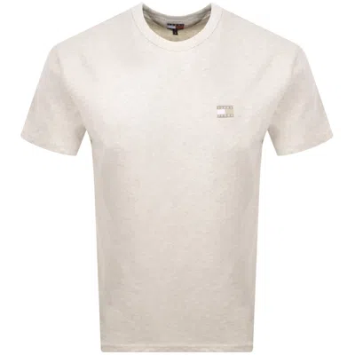 Tommy Jeans Badge T Shirt Beige In Neutral