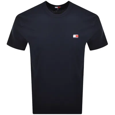 Tommy Jeans Badge T Shirt Navy In Blue