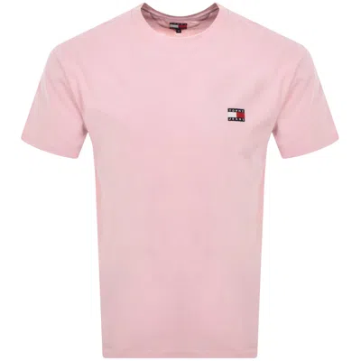 Tommy Jeans Badge T Shirt Pink