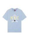 Tommy Jeans Best Varsity Tee In Baby Blue