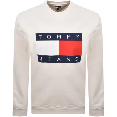 Tommy Jeans Big Flag Logo Sweatshirt White