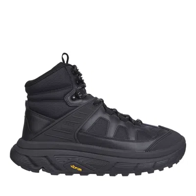 Tommy Jeans Black Leather Urban Padded Collar Boots