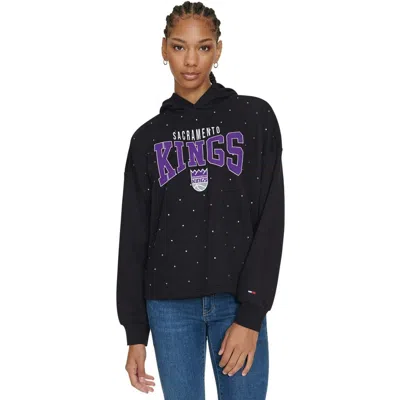 Tommy Jeans Black Sacramento Kings Stella Cropped Pullover Hoodie