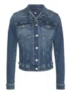 Tommy Jeans Blue Denim Jacket With Chest Pockets And Slim Fit In Blue