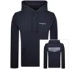 Tommy Jeans Blur Script Hoodie Navy In Blue