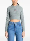 Tommy Jeans Cable-knit Jumper In Blue