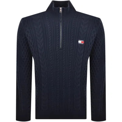 Tommy Jeans Cable Knit Jumper Navy
