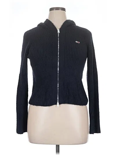 Pre-owned Tommy Jeans Cardigan Sweater In Black