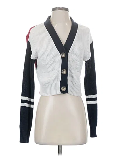 Pre-owned Tommy Jeans Cardigan Sweater In Blue