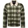 Tommy Jeans Check Teddy Overshirt Green In Green