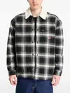 Tommy Jeans Checkered Shirt Jacket In Gray