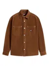 Tommy Jeans Chest-pockets Corduroy Shirt In Brown