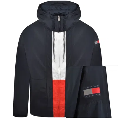 Tommy Jeans Chicago Windbreaker Jacket Navy In Blue