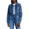 Tommy Jeans Claire Cropped Denim Jacket Womens Pocket Denim Denim Jacket