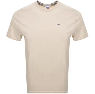 Tommy Jeans Classic T Shirt Beige In Neutral