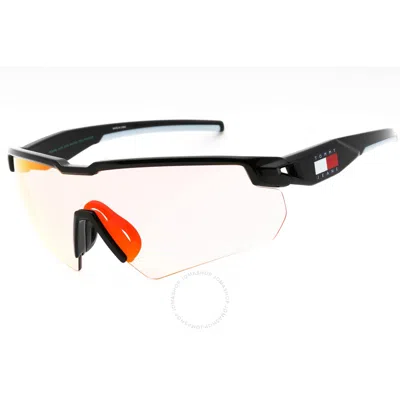 Tommy Jeans Clear Orange Shield Unisex Sunglasses Tj 0098/s 0oy4/te 99