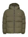Tommy Jeans Green Padded Jacket In Verde Blu E Verdi
