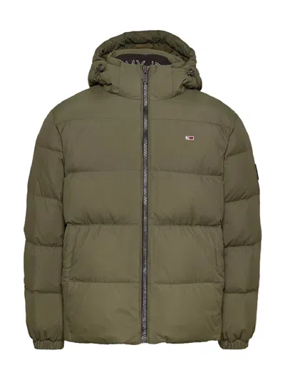Tommy Jeans Green Padded Jacket In Verde Blu E Verdi