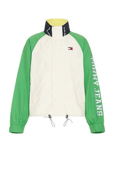 Tommy Jeans Colorblock Jacket In White