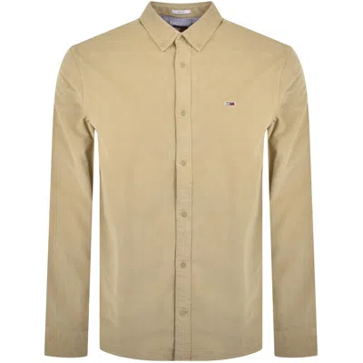 Tommy Jeans Corduroy Regular Fit Shirt Beige