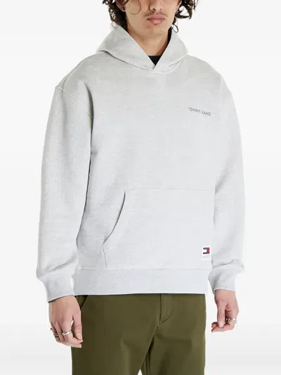 Tommy Jeans Cotton Hoodie In Gray