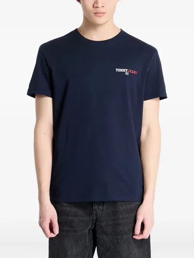 Tommy Jeans Cotton T-shirt In Blue