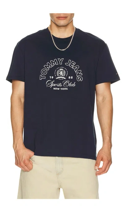 Tommy Jeans Crest Club Tee In Blue